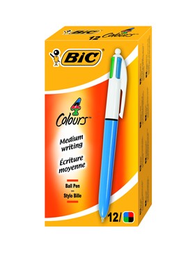 Bic stylo bille 4 Colour Shine Gold - Cumerco