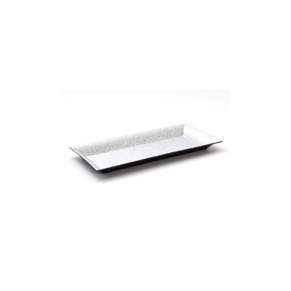 Plateau rect. - 36*17*2,5cm - Argent Brillant