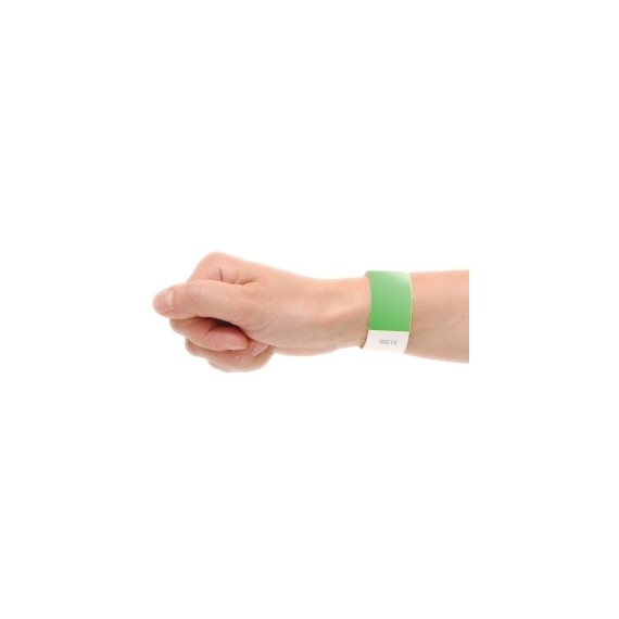 BRACELET TYVEK VERT NÉON 19*250mm + Num