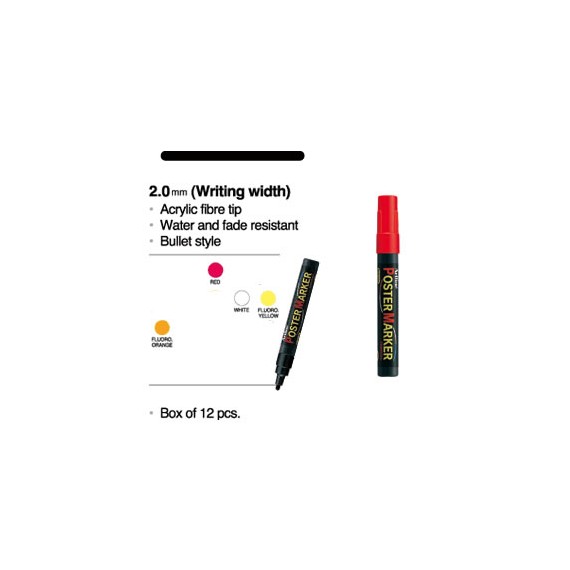 MARQUEUR ARTLINE TEMPERA 4mm ROUGE