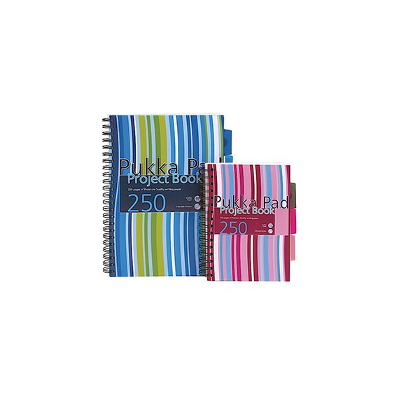 CAHIER PUKKA PAD SPRIRALE A4 Ligné 250pg + INTERCALAIRES