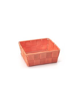 Panier carré 'X-Small' tissé - Orange - 15*15*5.5cm