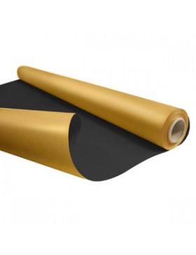 Bobine cadeau réversible Kraft 0,79*40m 60g/m² - Gold/Black