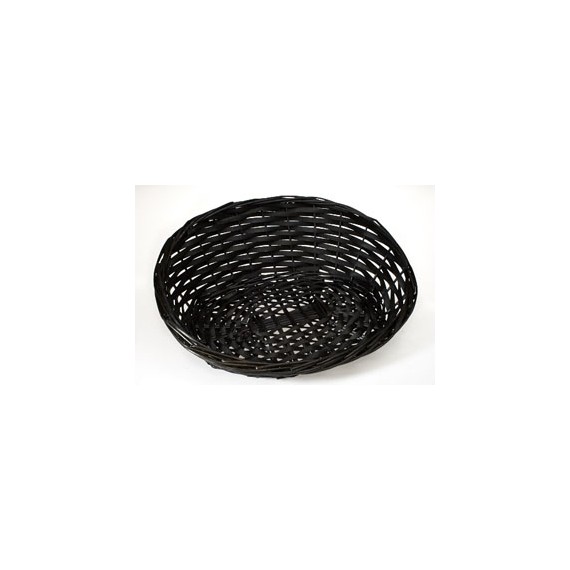 PANIER OVAL BAS/HAUT 43*30*6/16cm NOIR