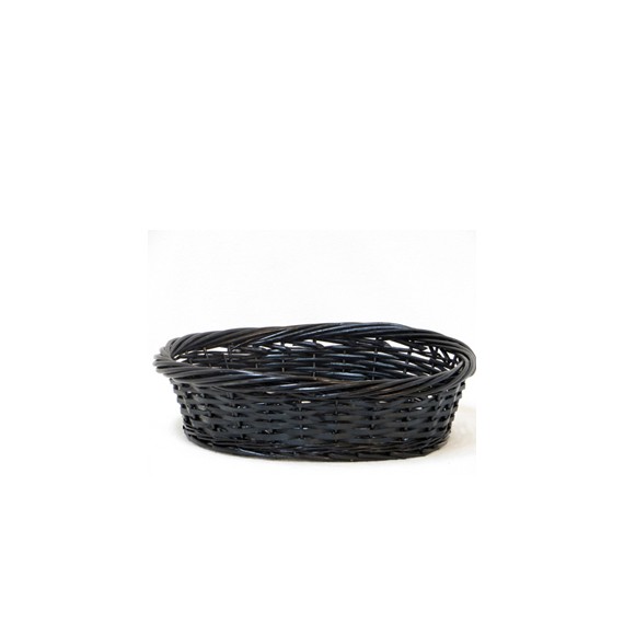 PANIER OSIER OVAL 47*35*13cm CHIC NOIR