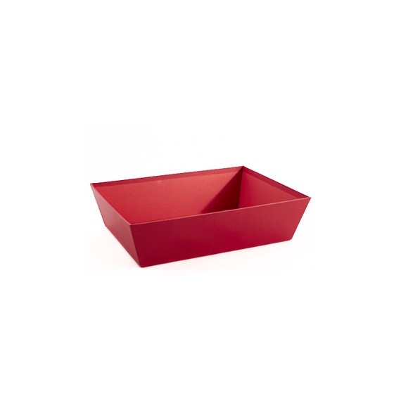 Panier rect. Carton - 35*25*9cm - Rouge