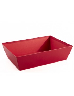 Panier rect. Carton - 32*22,5*8,5cm - Rouge