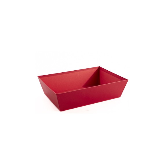 Panier rect. Carton - 32*22,5*8,5cm - Rouge