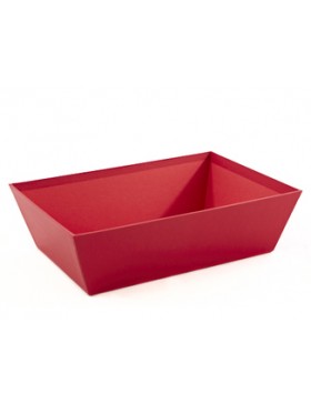 Panier rect. Carton - 28*19*8cm - Rouge