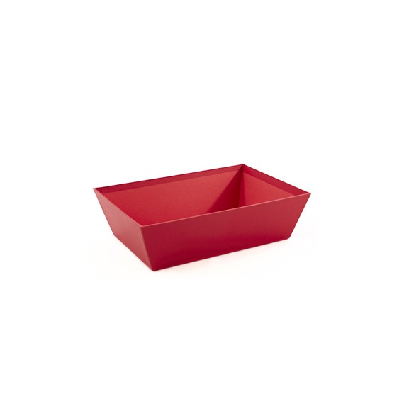 Panier rect. Carton - 28*19*8cm - Rouge