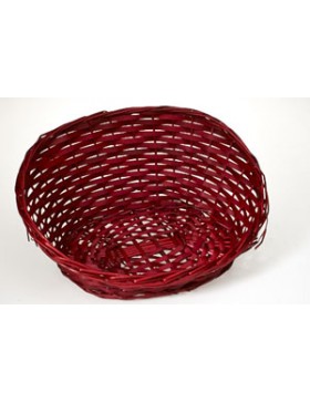 PANIER OVAL BAS/HAUT 34*29*5/15cm ROUGE