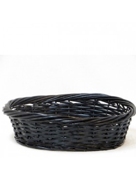 PANIER OSIER OVAL 47*35*13cm CHIC NOIR