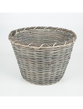 PANIER OSIER ROND GRIS Ø50*36m BORD CORDE + ARMATURE