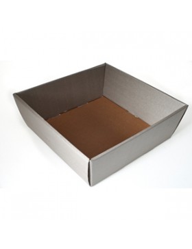 PANIER CARTON CARRÉ 23*9cm LINEA GRIS