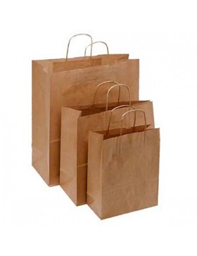 SAC KRAFT ANSE TORSADÉE 34*14*39.5cm 100g/m² NATUREL