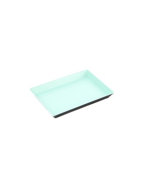 Plateau rectangulaire vert menthe mat - 20.5*14.5*2cm