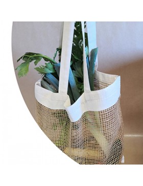 SAC PORTABLE JUTE BIO 41*46 cm - 140g/m² + Anses Coton Bio