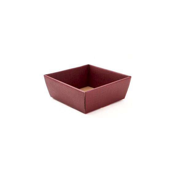 Panier carton carré 20*8cm - Bordeau