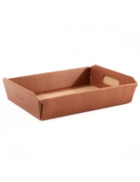 Panier carton rect. 43*31*10cm - Caramel