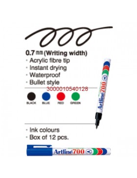 MARQUEUR ARTLINE 700 BLEU POINTU 0,7mm