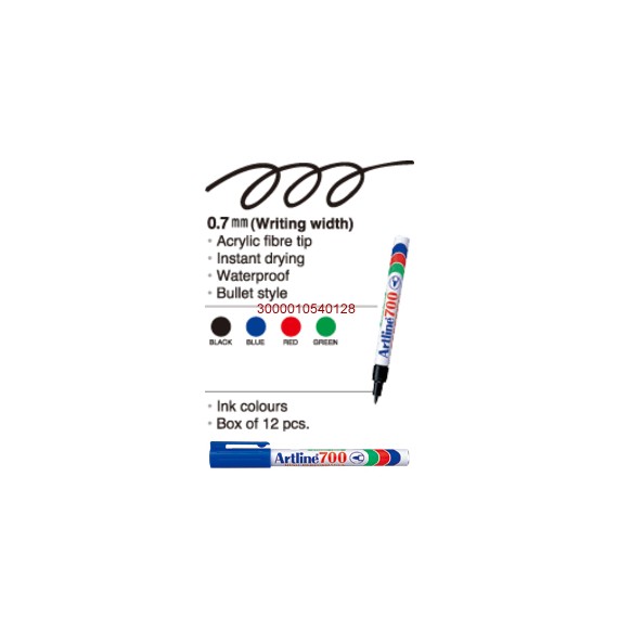 MARQUEUR ARTLINE 700 BLEU POINTU 0,7mm