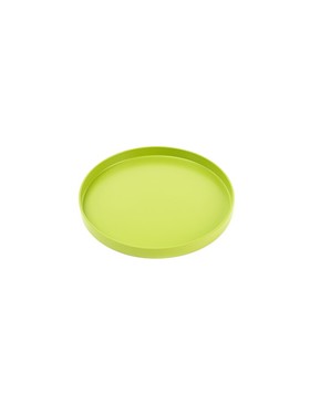 Plateau laqué rond vert mat - Ø22*2cm