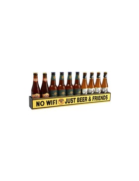 Caisse bois 'No Wifi' - 10btls PILLS - 62*7.5*7cm