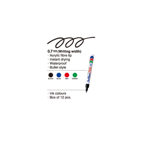 MARQUEUR ARTLINE 700 NOIR POINTU 0,7mm