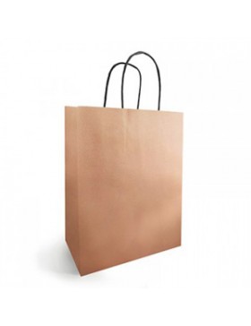 SAC KRAFT ANSES TORSADÉES 18*8*22cm 90g/m² 'COPPER'