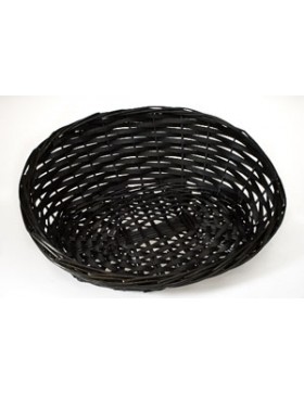 PANIER OVAL BAS/HAUT 43*30*6/16cm NOIR