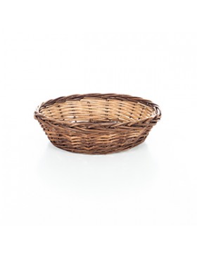 PANIER OSIER ROND BRUN Ø35*10cm 'HOME'