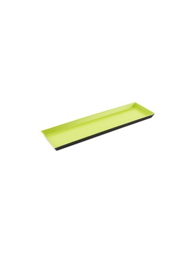 Plateau rectangulaire vert mat - 43.5*13*2cm