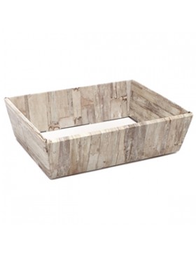 Panier carton rectangle 'Wood' - 44*35*12cm