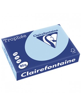 PAPIER A4 CLAIREFONTAINE TROPHÉE 80g/m² BLEU VIF