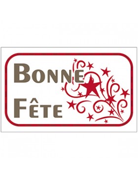 ÉTIQUETTE COLLANTE 'Bonne Fête' 37*21mm