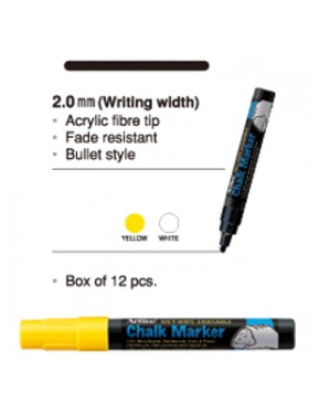 MARQUEUR ARTLINE CHALK MARKER 4mm JAUNE