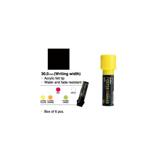 MARQUEUR ARTLINE TEMPERA 30mm JAUNE FLUO