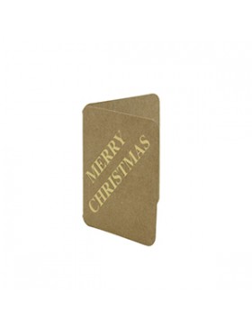 Carte Pliable perf - 'Merry Christmas' - Or - 50pces