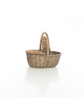 PANIER À PROVISION OSIER FORT 36*26*25cm OVAL + ANSE