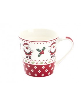 Mug de Noël Ø9*9cm - 300cc - Père Noël heureux