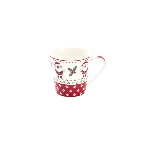 Mug de Noël Ø9*9cm - 300cc - Père Noël heureux