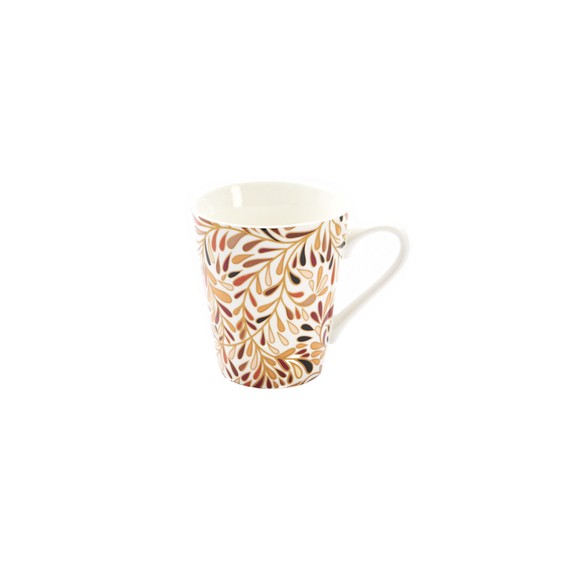 Mug d'Automne h10cm - Feuilles canelle