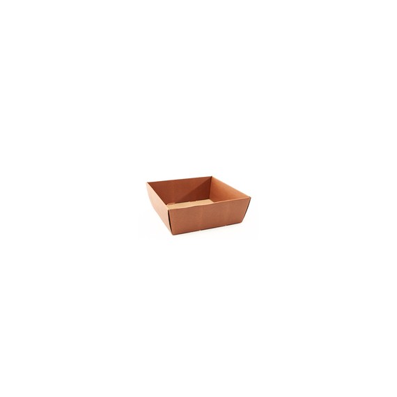 PANIER CARTON CARRÉ 30*30*10cm CARAMEL