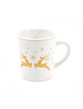 Mug 'Rennes' Ø9*10cm Blanc impression Or