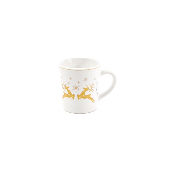 Mug 'Rennes' Ø9*10cm Blanc impression Or