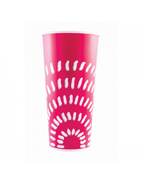 Gobelet carton 'Sun Rise - Milkshake' - Ø 89mm - 500cc Fuchsia