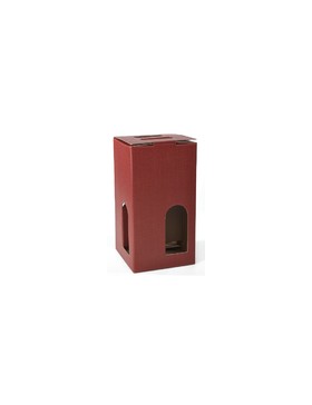 BOITE PORTABLE 4 btl 180*180*340mm BORDEAUX