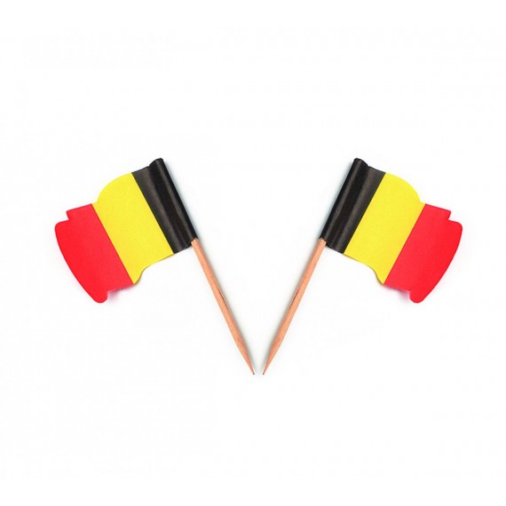 Drapeau Belge sur pic Bambou - 6cm