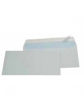 ENVELOPPE BLANCHE 114*229mm 80g Sans Fenetre.+STRIP