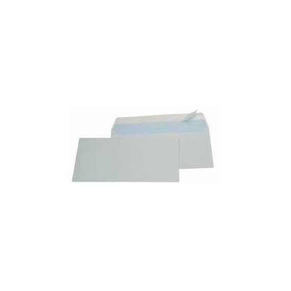 ENVELOPPE BLANCHE 114*229mm 80g Sans Fenetre.+STRIP